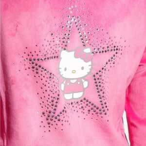 Hello Kitty Pink Sweatshirt with Star and Cat Design